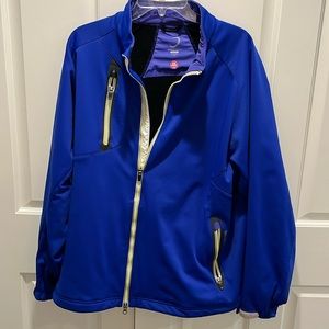 Men’s jacket. Brand is “Zero Restrictions”. Size XL. Color is royal blue.